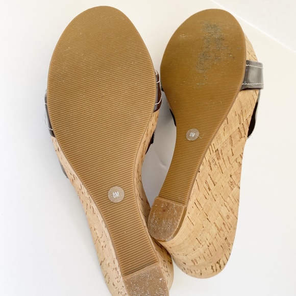Marc Fisher Brown Cork Platform Wedge Sandals Sz 8 - Picture 7 of 9